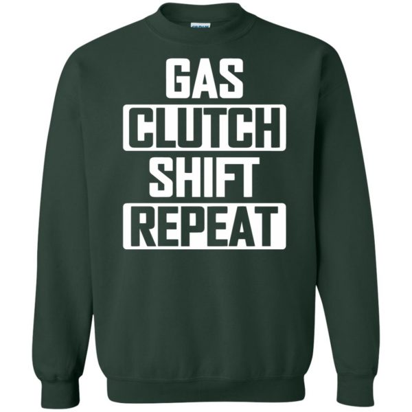 gas clutch shift repeat hoodie sweatshirt - forest green