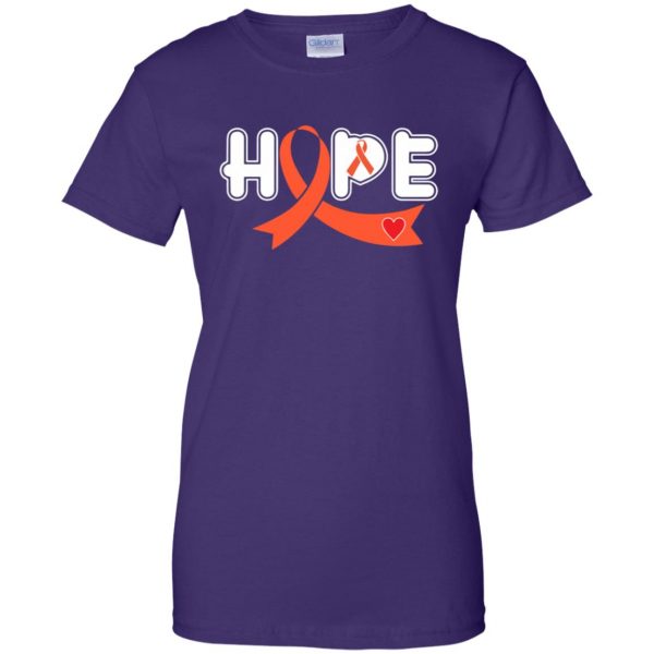 kidney cancer womens t shirt - lady t shirt - purple