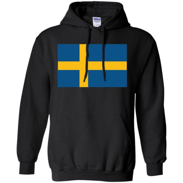 swedish flag hoodie - black