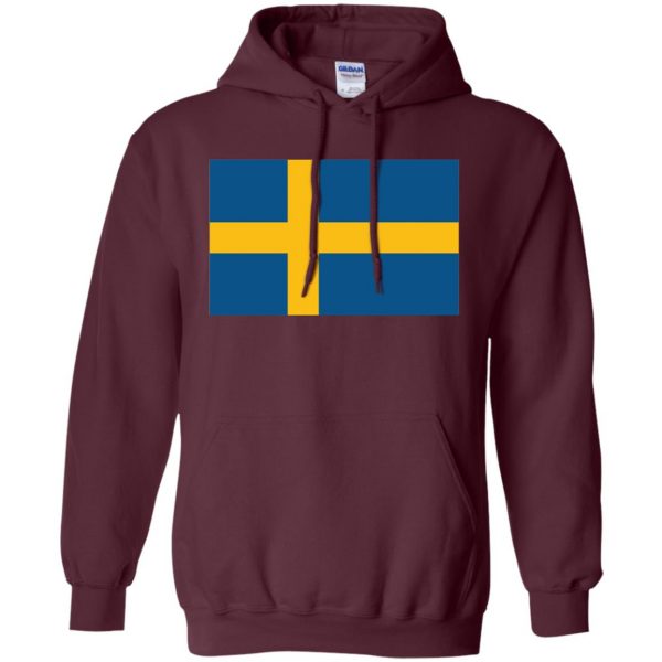 swedish flag hoodie - maroon