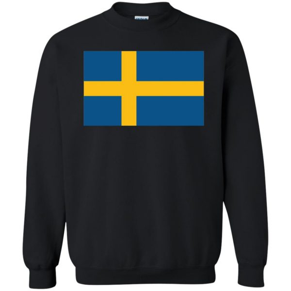 swedish flag sweatshirt - black