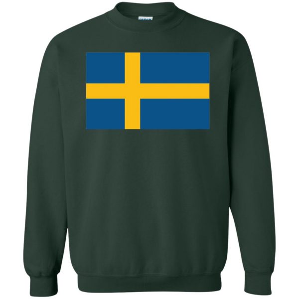 swedish flag sweatshirt - forest green