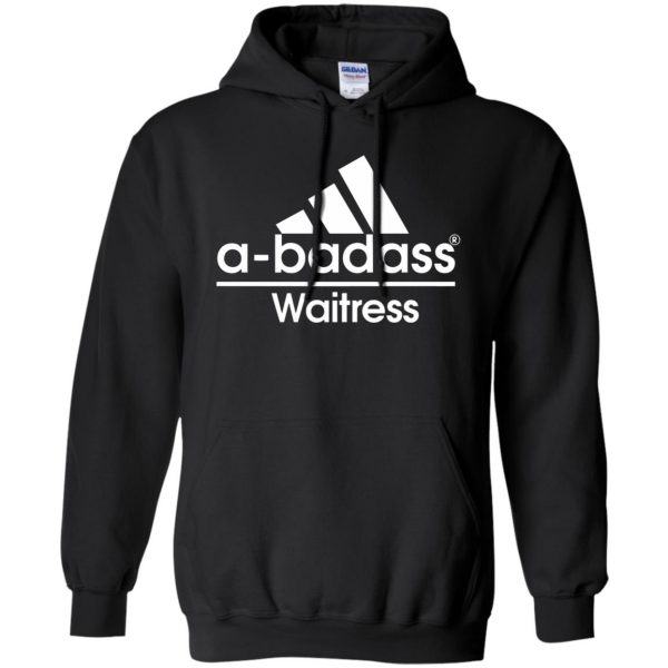 funny waitress hoodie - black