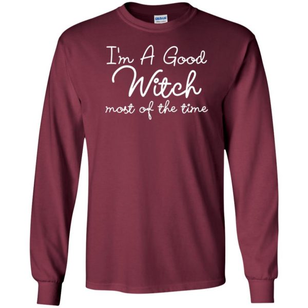 good witch long sleeve - maroon