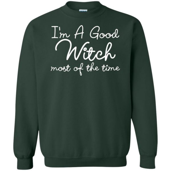 good witch sweatshirt - forest green