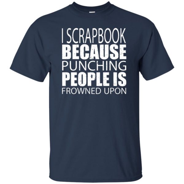 scrapbook t shirt - navy blue