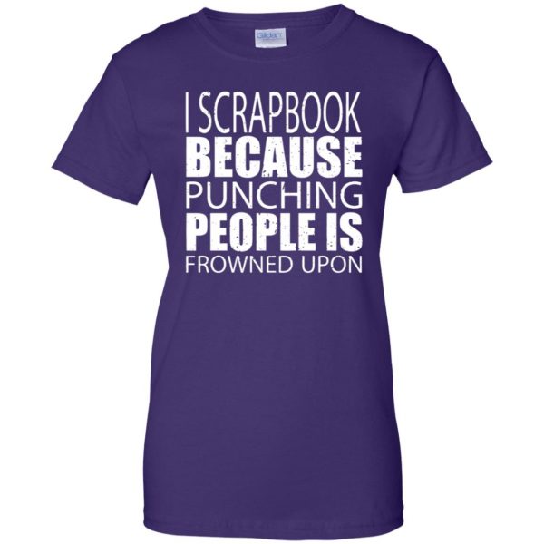 scrapbook womens t shirt - lady t shirt - purple
