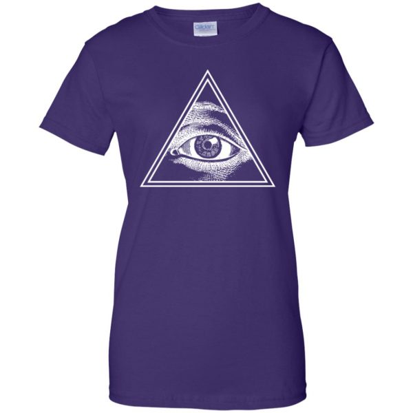 all seeing eye womens t shirt - lady t shirt - purple