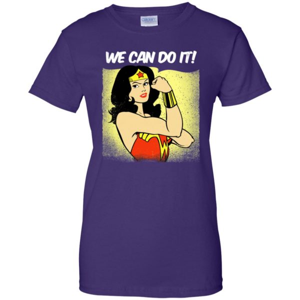 we can do it womens t shirt - lady t shirt - purple
