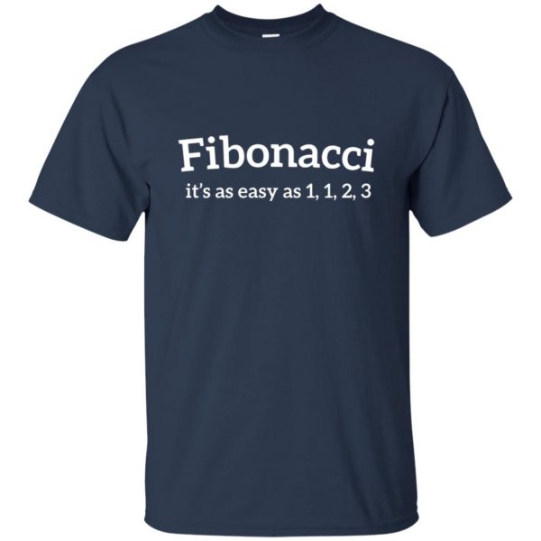 fibonacci t shirt - navy blue
