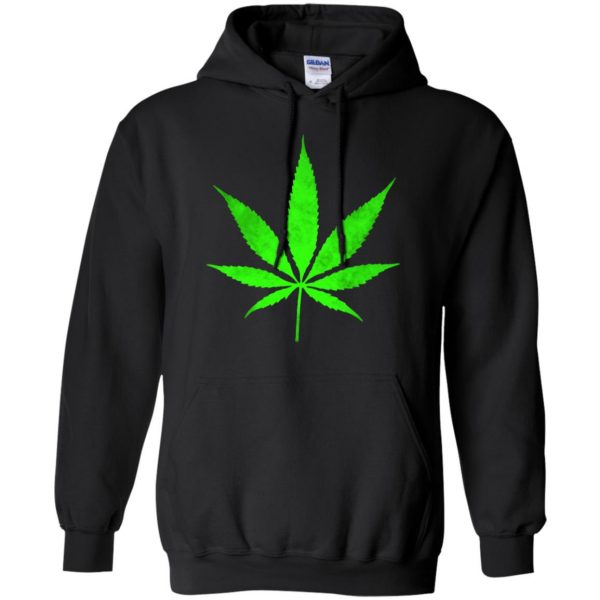 pot leaf hoodie hoodie - black