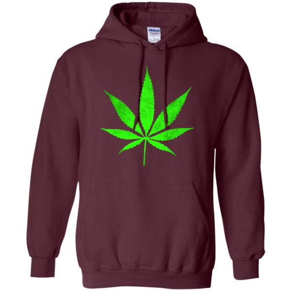 pot leaf hoodie hoodie - maroon