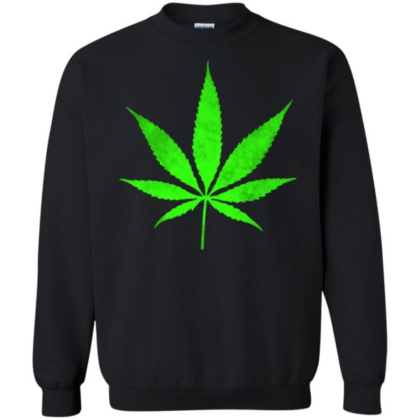 pot leaf hoodie sweatshirt - black