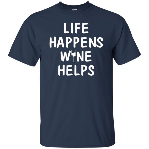 womens wine t shirt - navy blue