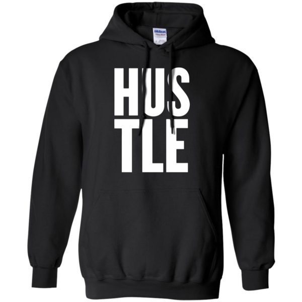 hustle tank top hoodie - black