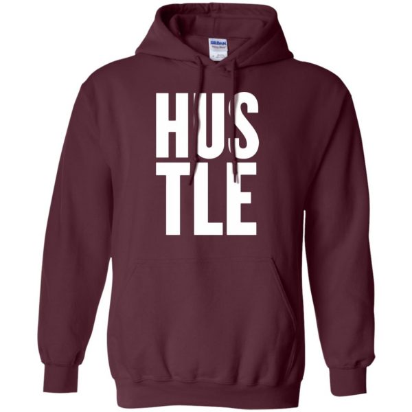 hustle tank top hoodie - maroon