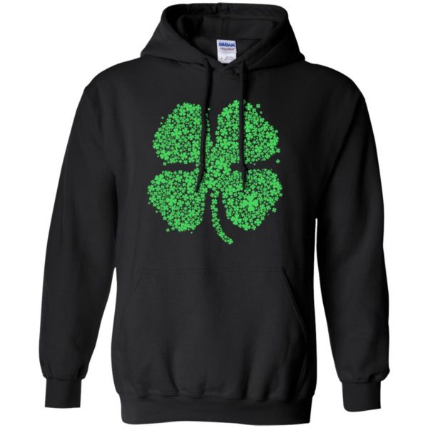 four leaf clover hoodie - black