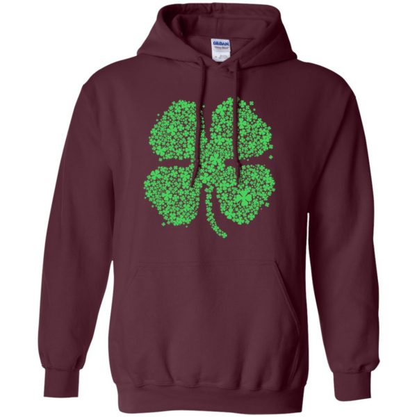four leaf clover hoodie - maroon