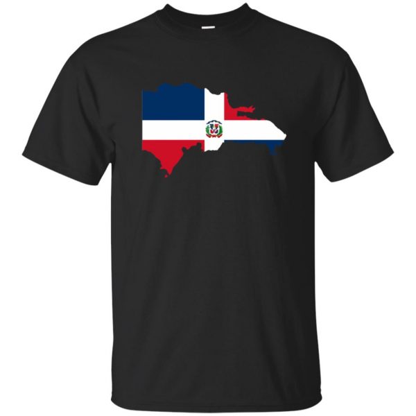 dominican flag shirt - black