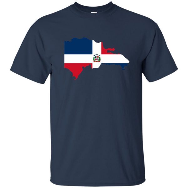 dominican flag t shirt - navy blue