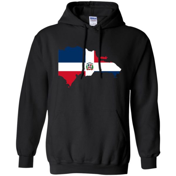 dominican flag hoodie - black