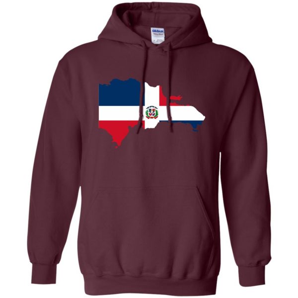 dominican flag hoodie - maroon