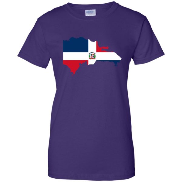 dominican flag womens t shirt - lady t shirt - purple