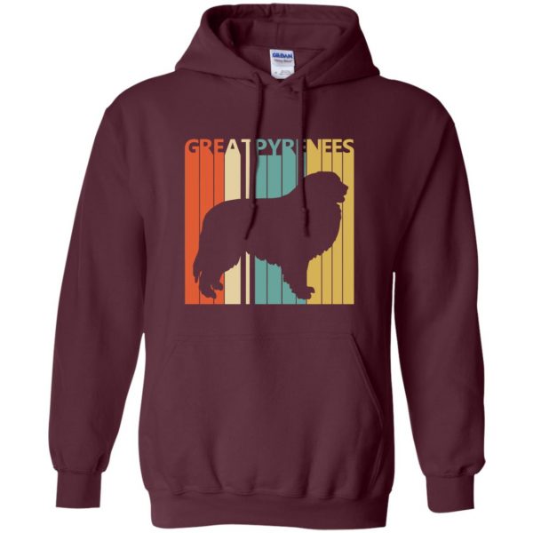 great pyrenees hoodie - maroon