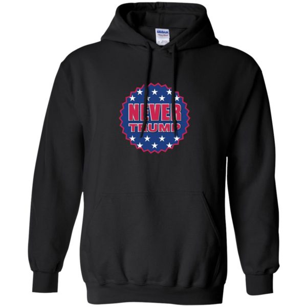 never trump hoodie - black