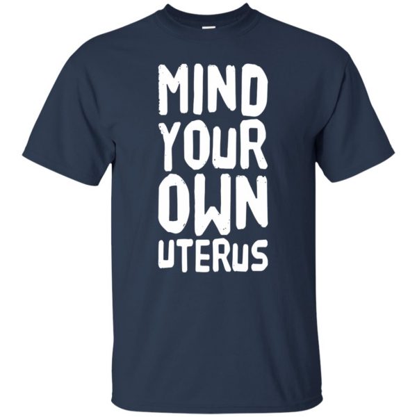 uterus t shirt - navy blue