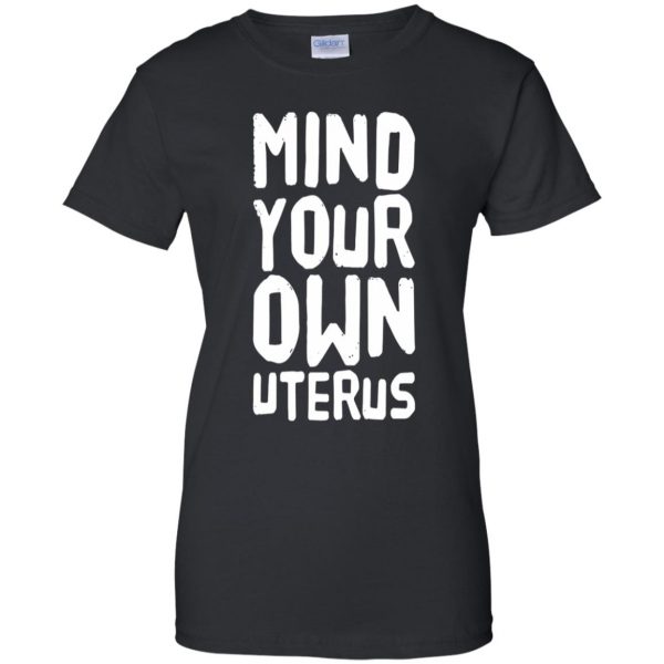 uterus womens t shirt - lady t shirt - black