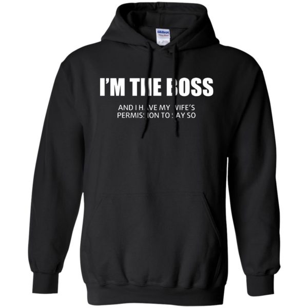 im the boss hoodie - black