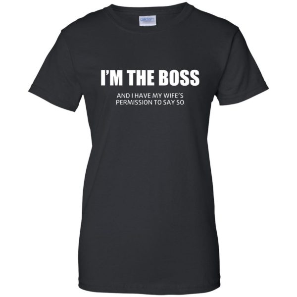 im the boss womens t shirt - lady t shirt - black