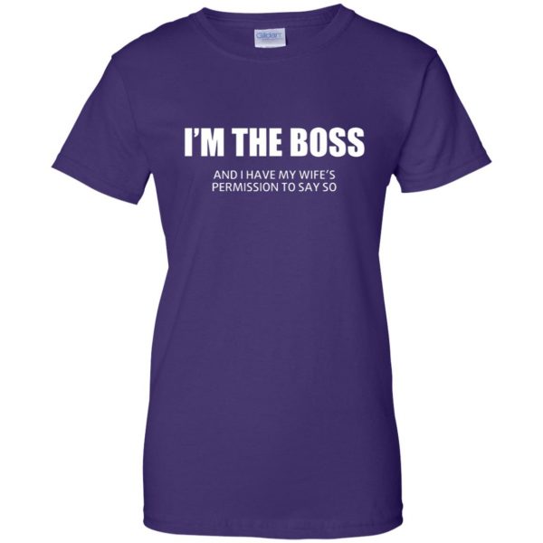 im the boss womens t shirt - lady t shirt - purple