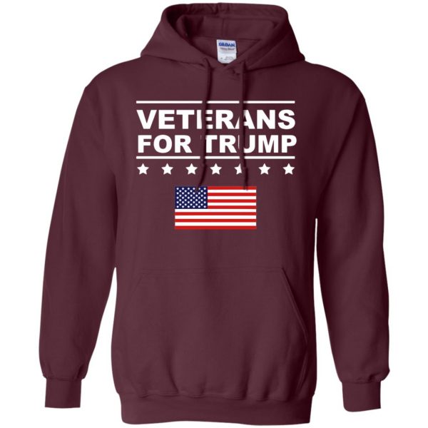 veterans for trump hoodie - maroon