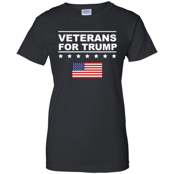 veterans for trump womens t shirt - lady t shirt - black