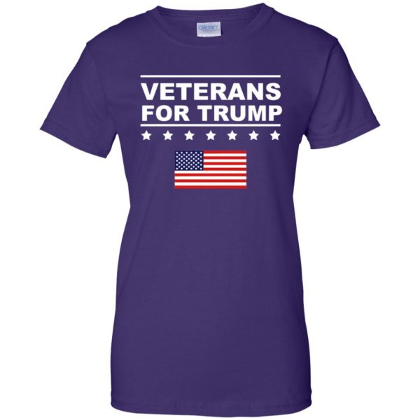 veterans for trump womens t shirt - lady t shirt - purple