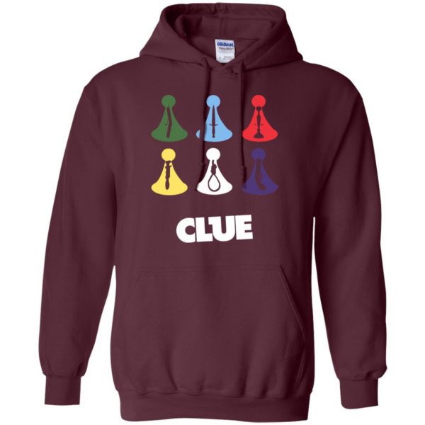 clue hoodie - maroon