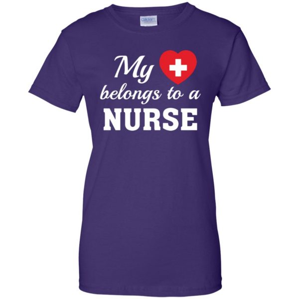nurse boyfriend womens t shirt - lady t shirt - purple