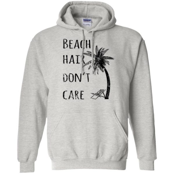 beach hair dont care hoodie - ash