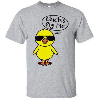 chicks dig me shirts - sport grey