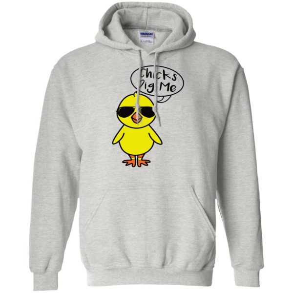 chicks dig me hoodie - ash