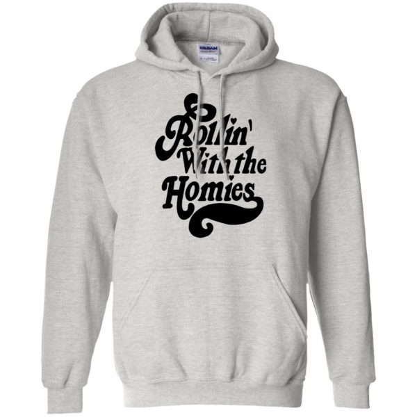 rollin with the homies hoodie - ash