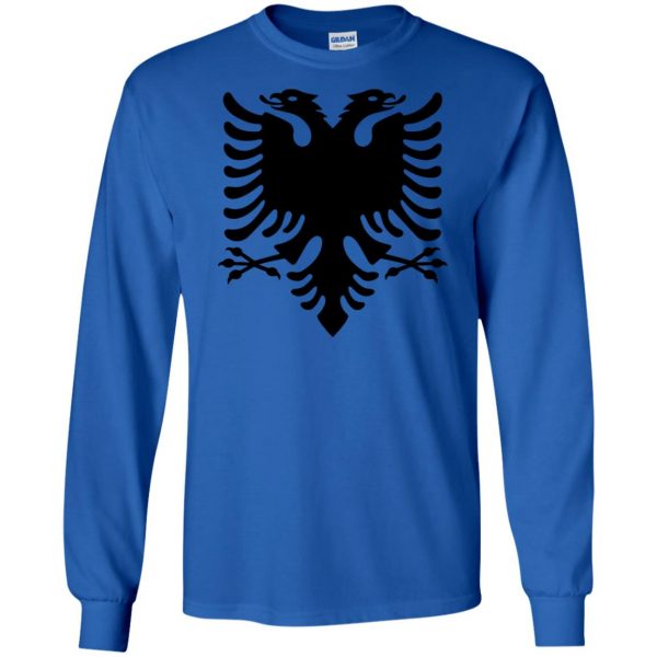 albanian hoodie long sleeve - royal blue