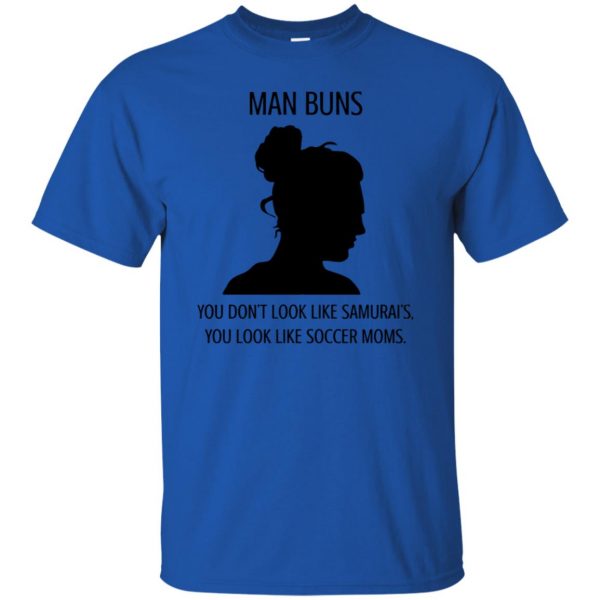 man buns t shirt - royal blue