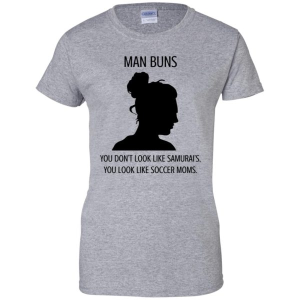 man buns womens t shirt - lady t shirt - sport grey