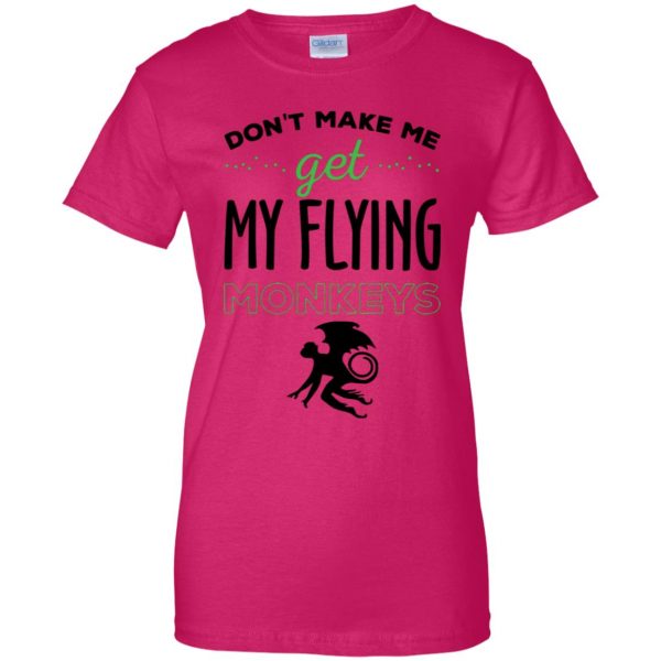 flying monkeys womens t shirt - lady t shirt - pink heliconia