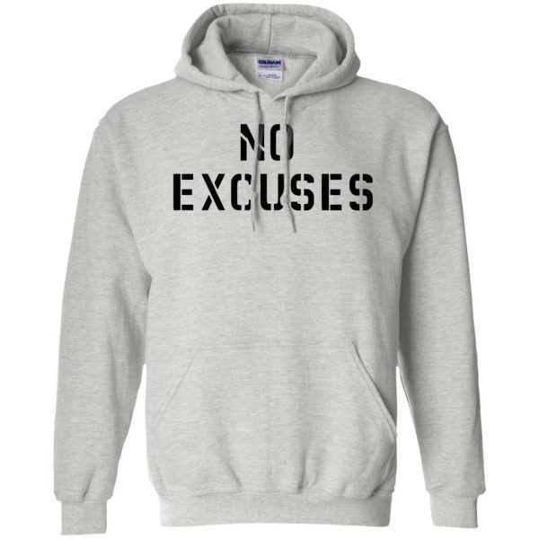 no excuses hoodie - ash
