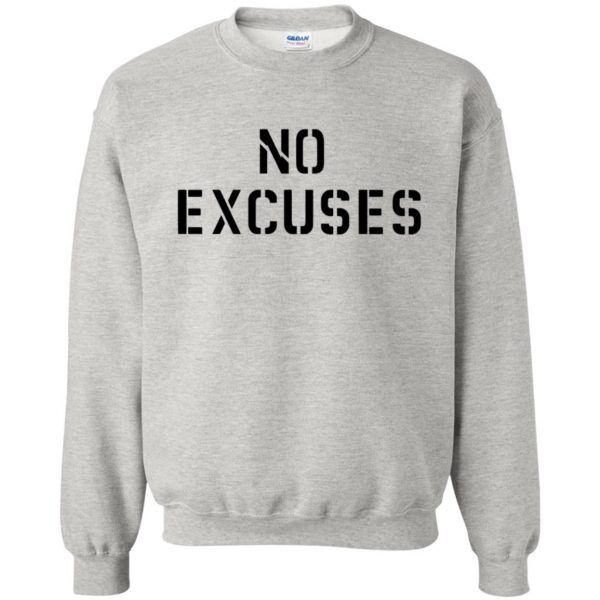 no excuses sweatshirt - ash