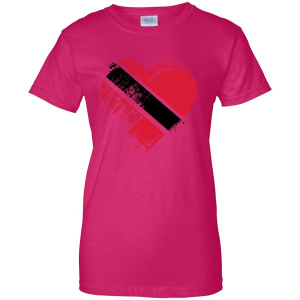 trini womens t shirt - lady t shirt - pink heliconia